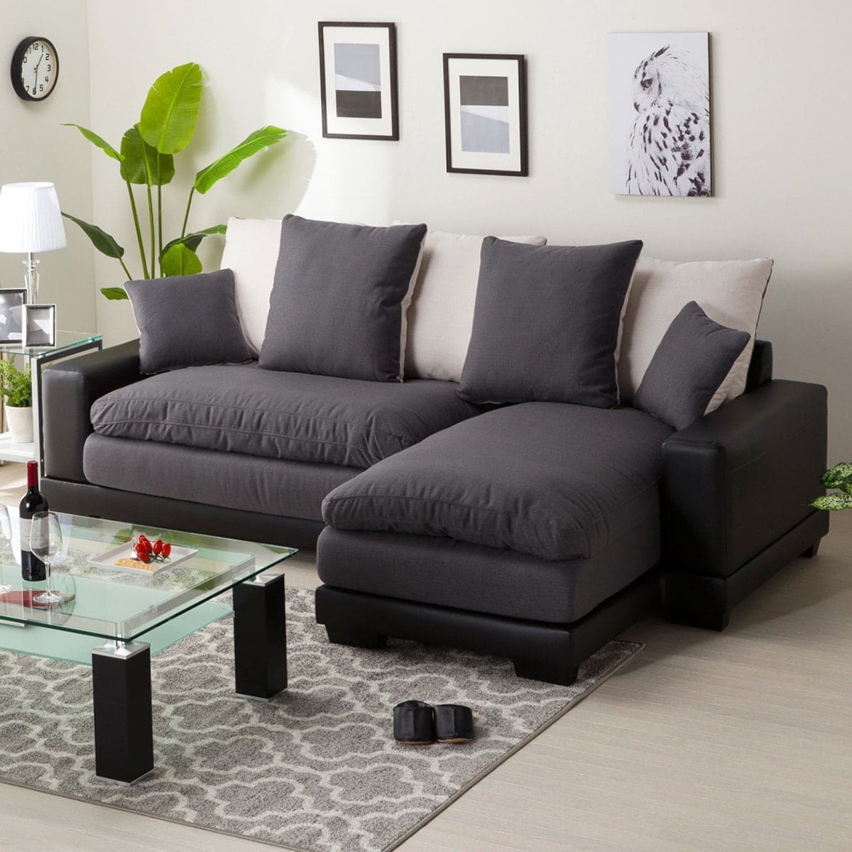 ニトリ 布張りカウチソファ(キングダム3KD) - 通販 | 家具とインテリア