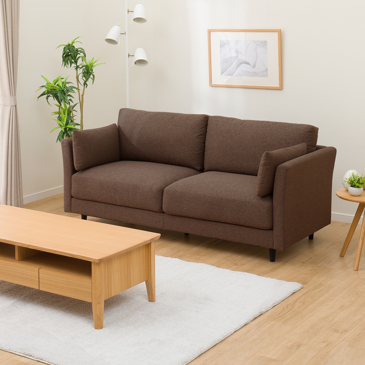 3人用布張りソファ(CS01 H-DBR)通販 | ニトリネット【公式】 家具 