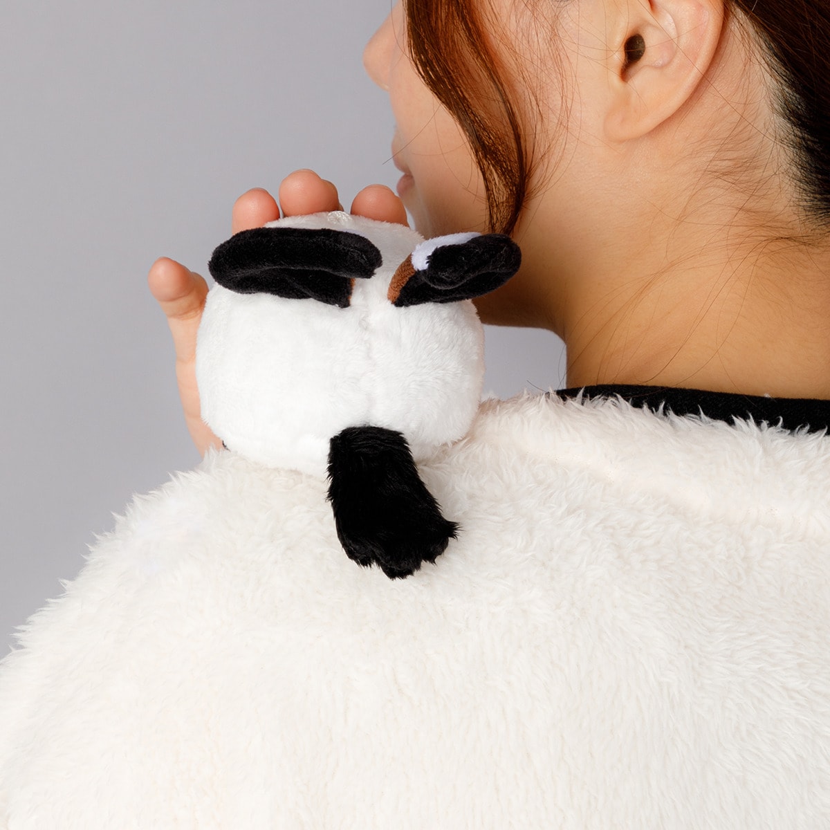 【デコホーム商品】着る毛布(Nウォーム 肩のりシマエナガ KM20 105)