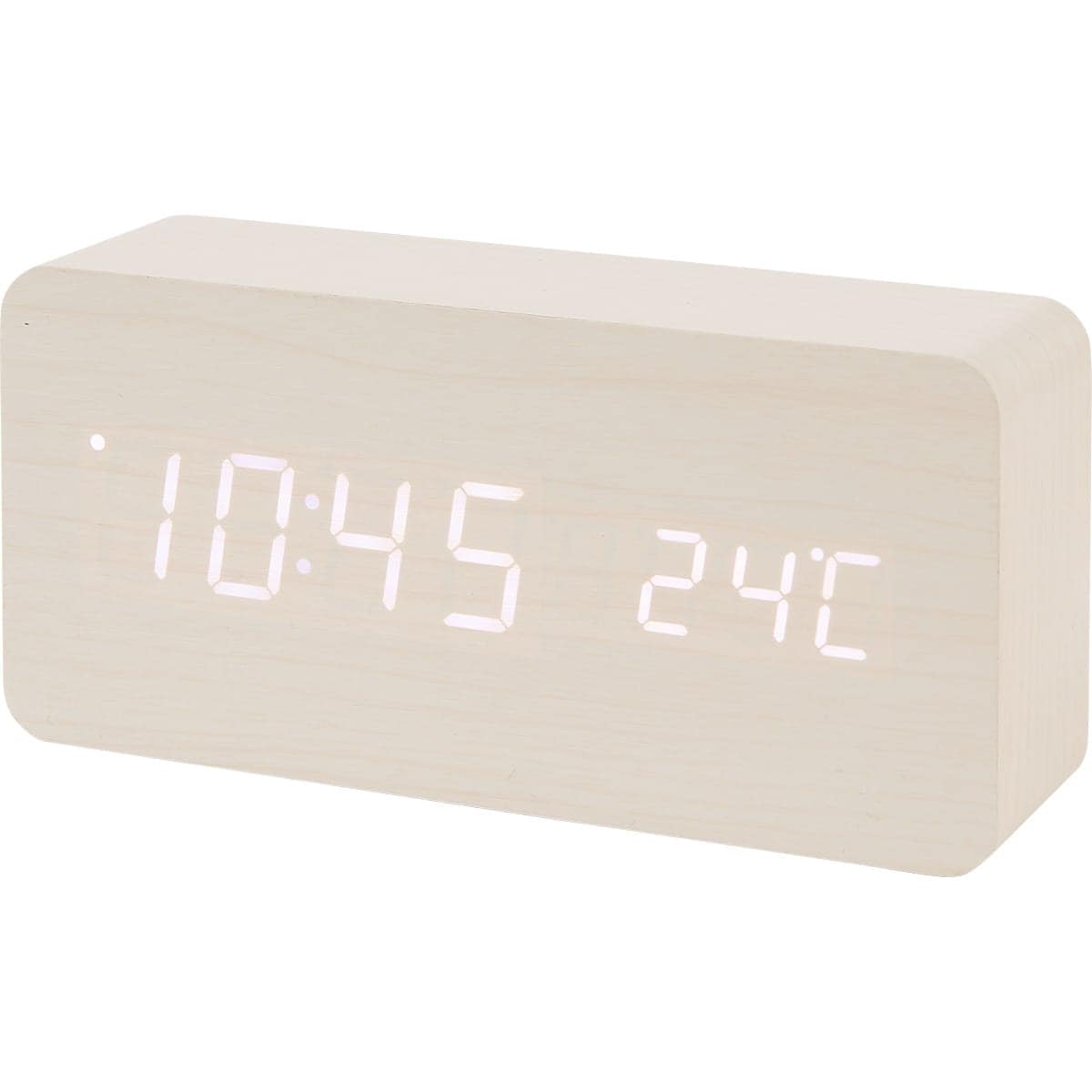 ニトリ LED デジタル時計 簡易ミラー アラーム カレンダー - 置時計