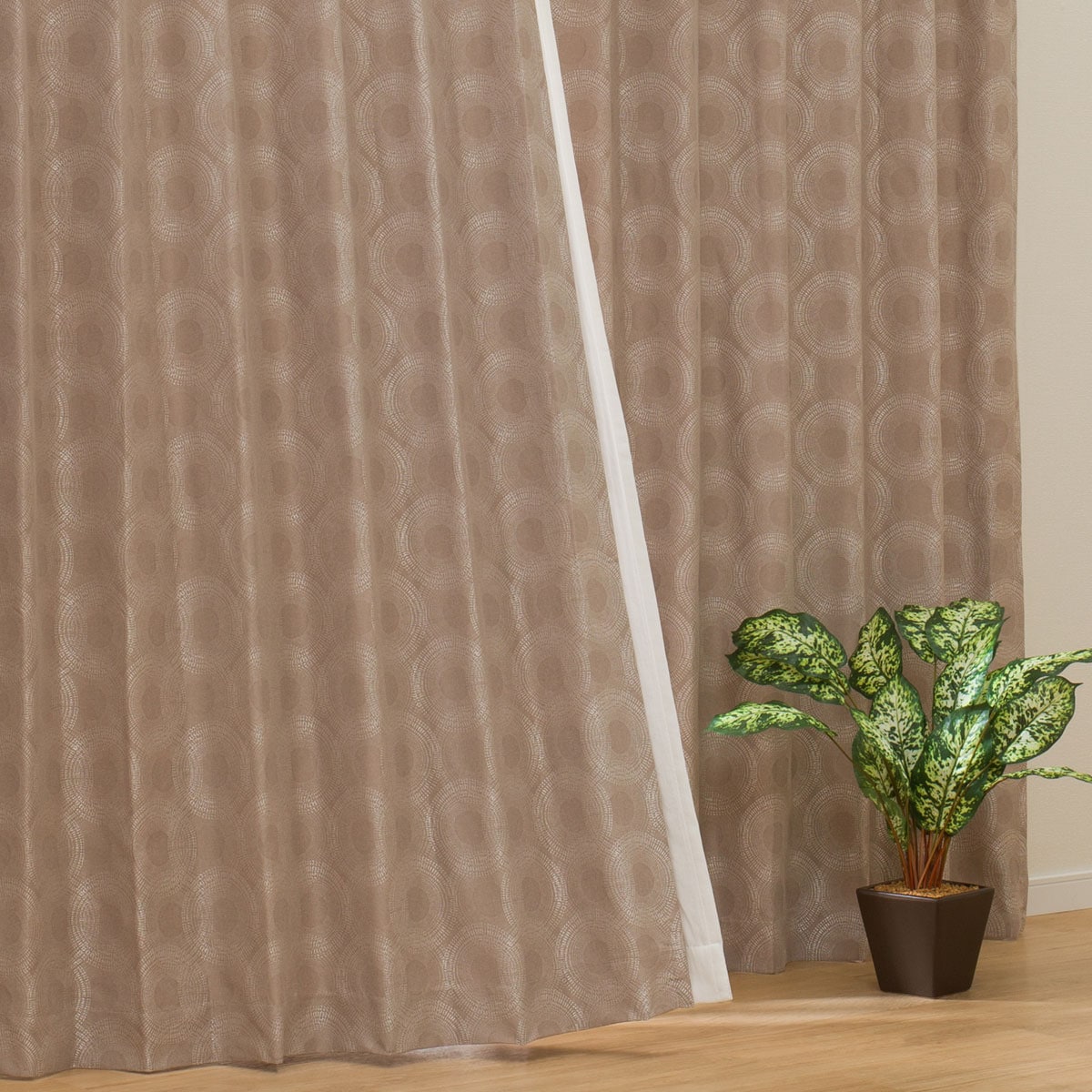 お好みサイズカーテン PK002 ブラウン(幅-100/丈221-270cm)通販 