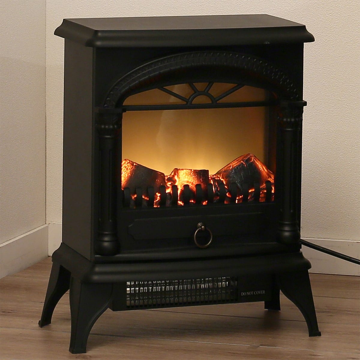 ニトリ 暖炉型ファンヒーター ブラック 黒