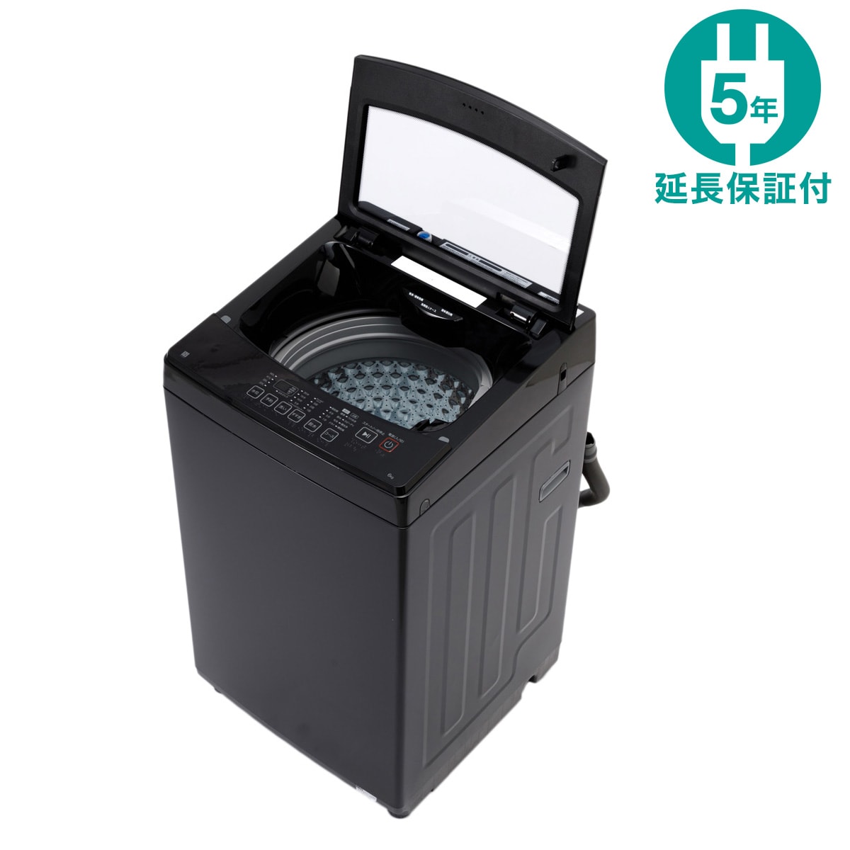 6kg全自動洗濯機(NT60L1 ブラック) 延長保証付き(リサイクル回収あり 