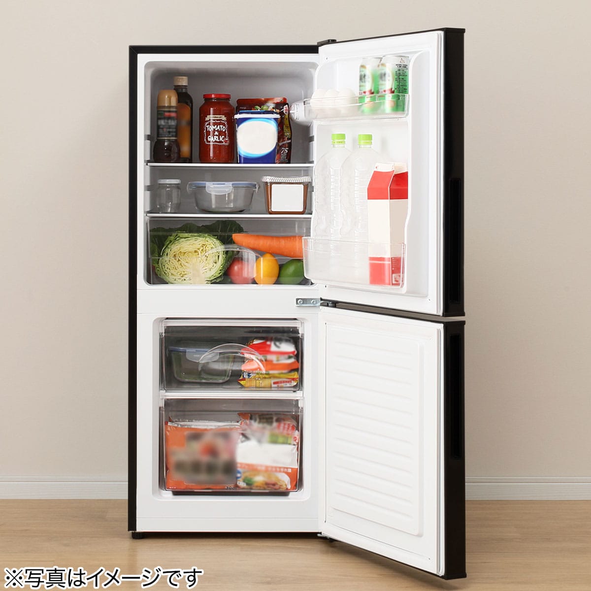 106L 2ドア冷蔵庫 Nグラシア BK (リサイクル回収有り）通販 | ニトリ 