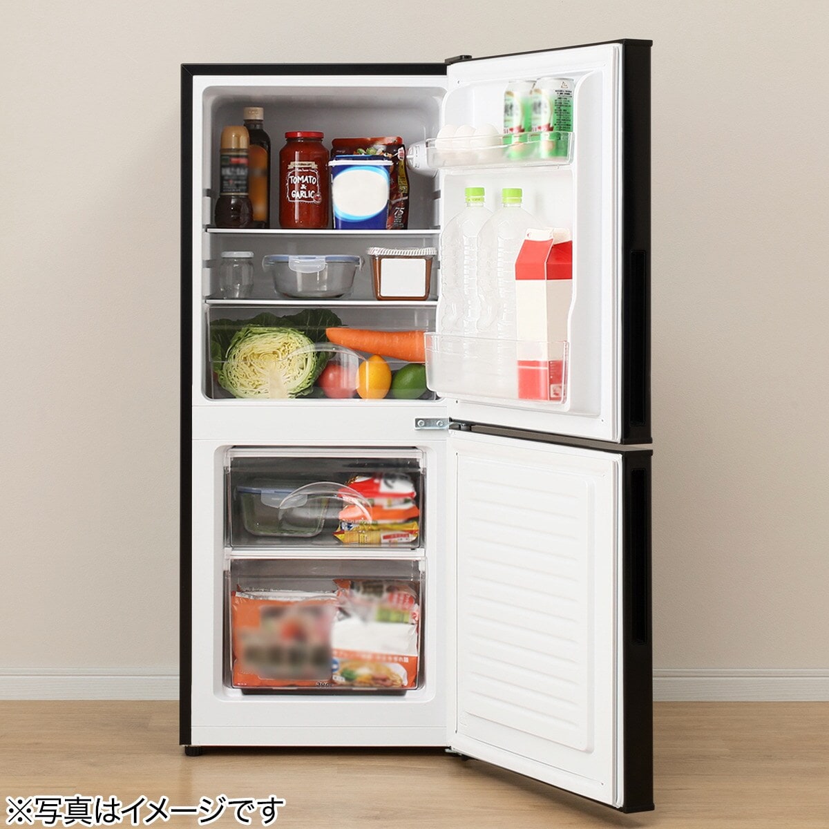 A】ニトリ冷凍冷蔵庫 NTR-106 グラシア 冷凍室の引き出しなし - 冷蔵庫